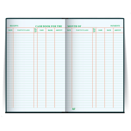 Unbranded CASH BOOK REGISTER Diaries-printed-plain- register- 200 Pages