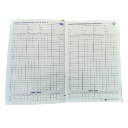 KAIN--KAIN STORE ATTENDANCE REGISTER Diaries-printed-plain- register- 100 Pages