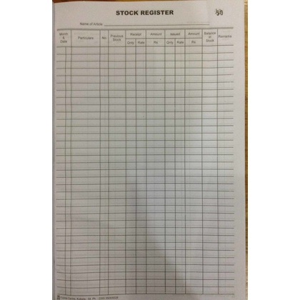 Forms Centre STOCK REGISTER Diaries-printed-plain- register- 200 Pages