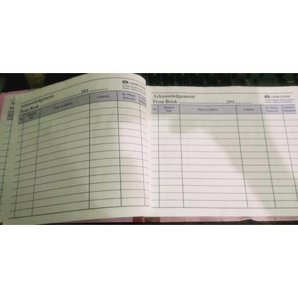 laxmi PEON BOOK Diaries-printed-plain- register- 20 Pages