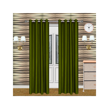 Unbranded Silk Plain Door Curtains