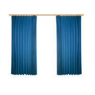 VFW Polyster Plain Door Curtains