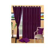 Unbranded Silk Plain Door Curtains