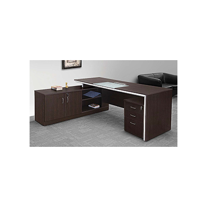 ML Office Solution Executive Table with One side pedestal unit and E.R.U