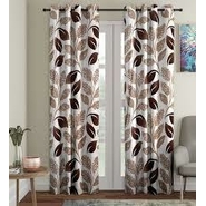 GEM Polyster Floral Door Curtains