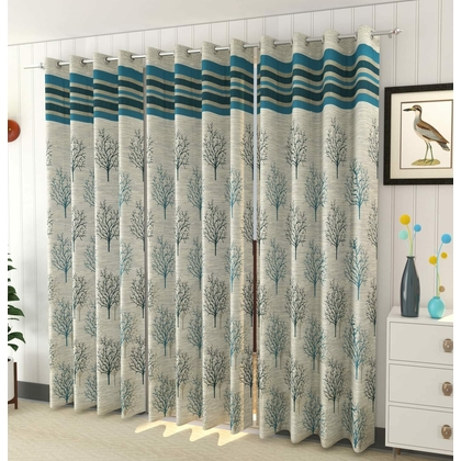 KAIRO--KAIRO FURNITURE INTERIOR Jute Floral Door Curtains