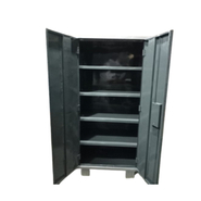 tte Almirah Steel shelving cabinet with partial wardrobe