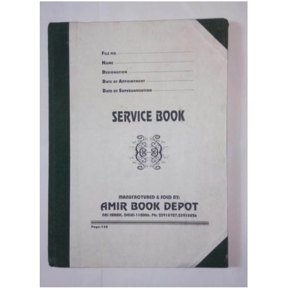 Amir SERVICE BOOK Diaries-printed-plain- register- 120 Pages