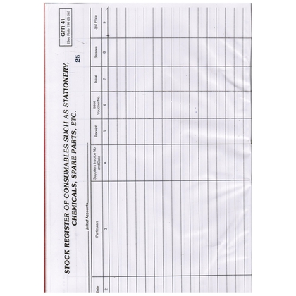 TAXFORMENTERPRISES STOCK REGISTER Diaries-printed-plain- register- 200 Pages