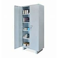 Teal Almirah Steel shelving cabinet with partial wardrobe