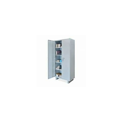 Teal Almirah Steel shelving cabinet with partial wardrobe