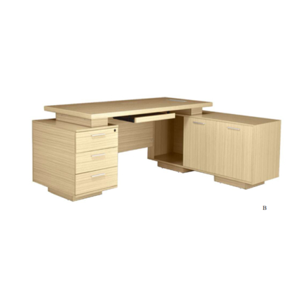 jalaram Executive Table with One side pedestal unit and E.R.U