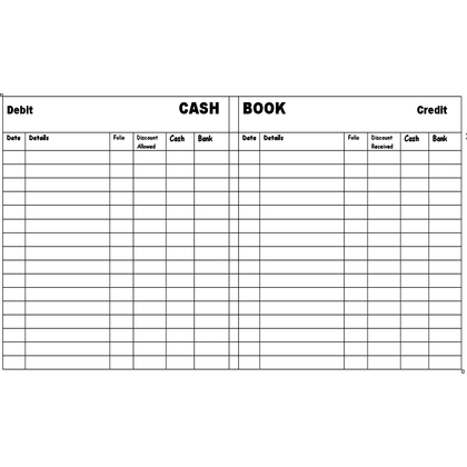 Unbranded CASH BOOK REGISTER Diaries-printed-plain- register- 200 Pages