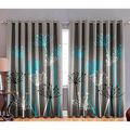 He Silk Floral Door Curtains