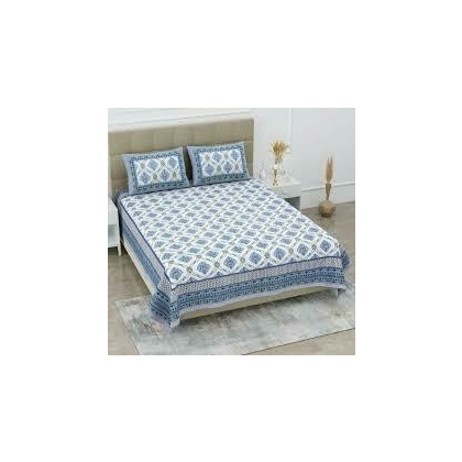 Bed Sheet Double Bed With Pillow Cover ( Multi Color)