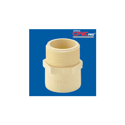 Astral 20 mm dia Male adapter plastic threaded