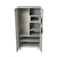 REEKAN Almirah Steel shelving cabinet with partial wardrobe