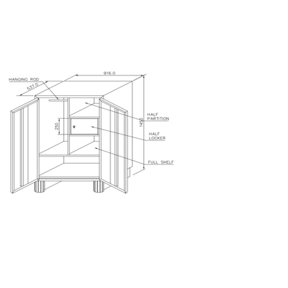 GODREJ INTERIO Almirah Steel wardrobe(having cloth hanging provision)