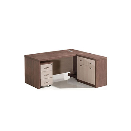 V J Interior  Executive Table with Both side pedestal unit