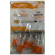 Insulin Syringe With Fixed Needle ( Pack Of 10 Nos)