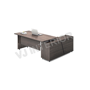 V J Interior  Executive Table with One side pedestal unit