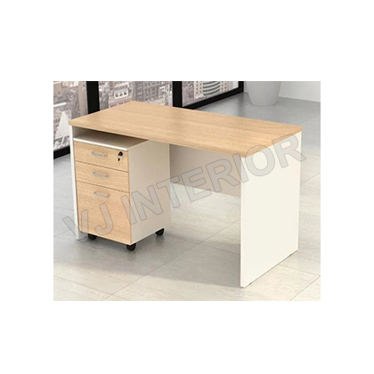 V J Interior  Executive Table with One side pedestal unit