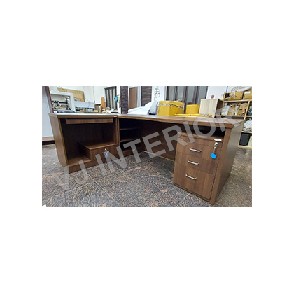 V J Interior  Executive Table with One side pedestal unit