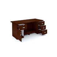 V J Interior  Executive Table with Both side pedestal unit