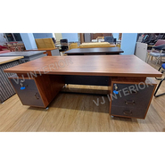 V J Interior  Executive Table with Both side pedestal unit