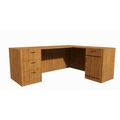 Ajoria Interiors Executive Table with Both side pedestal unit