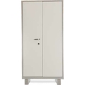 DURIAN Almirah Steel shelving cabinet with partial wardrobe