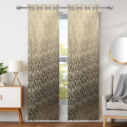 OM Silk Geomatric Door Curtains