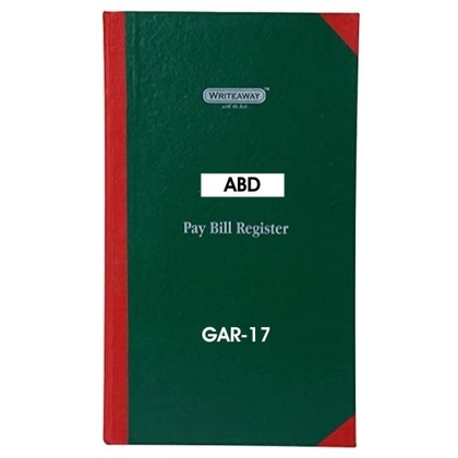 ABD PAY BILL REGISTER Diaries-printed-plain- register- 100 Pages