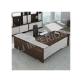 V J Interior  Executive Table with Both side pedestal unit