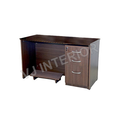 V J Interior  Executive Table with One side pedestal unit