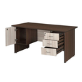 V J Interior  Executive Table with Both side pedestal unit