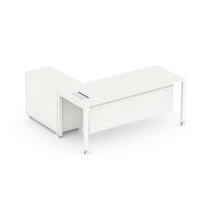 V J Interior  Executive Table with One side pedestal unit