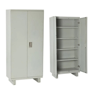 V J Interior  Almirah Steel shelving cabinet with partial wardrobe