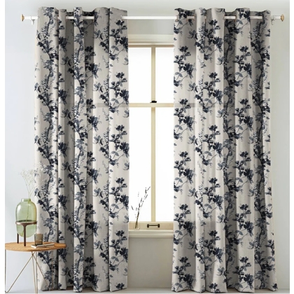 Reliable Drapes Jute Floral Door Curtains