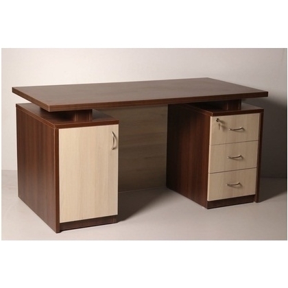 Castlery Executive Table with Both side pedestal unit