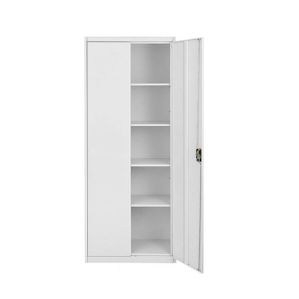 Castlery Almirah Steel shelving cabinet with partial wardrobe