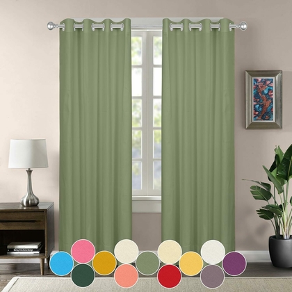 KAIRO Silk Plain Door Curtains