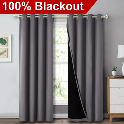 KAIRO Polyster Plain Door Curtains