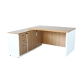 DEVENT COLLECTION Executive Table with One side pedestal unit and E.R.U