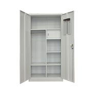 MACK FURNITURES Almirah Steel shelving cabinet with partial wardrobe