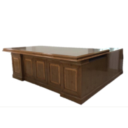 ASHOKA METAL TEAK FURNITURE Executive Table with One side pedestal unit and E.R.U