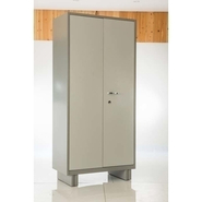 DURIAN Almirah Steel shelving cabinet with partial wardrobe