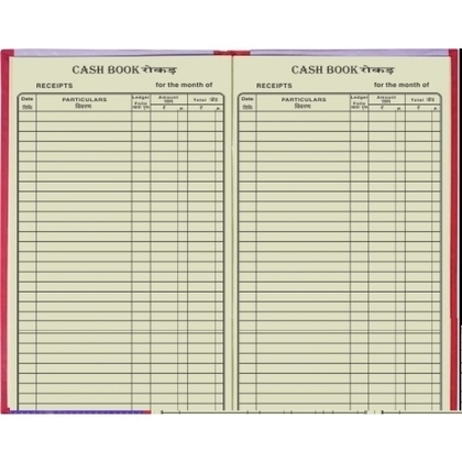 Unbranded CASH BOOK REGISTER Diaries-printed-plain- register- 100 Pages