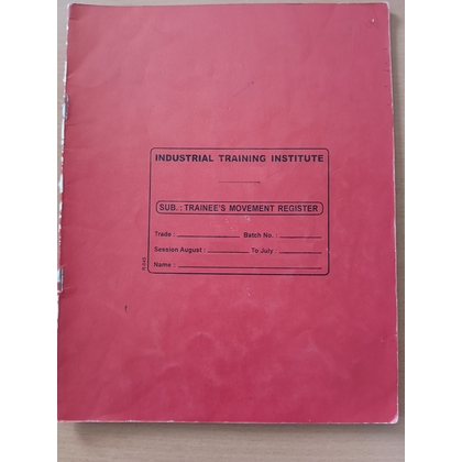 Unbranded Trainee Movement Register Diaries-printed-plain- register- 30 Pages