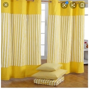 Unbranded Cotton Stripes Door Curtains